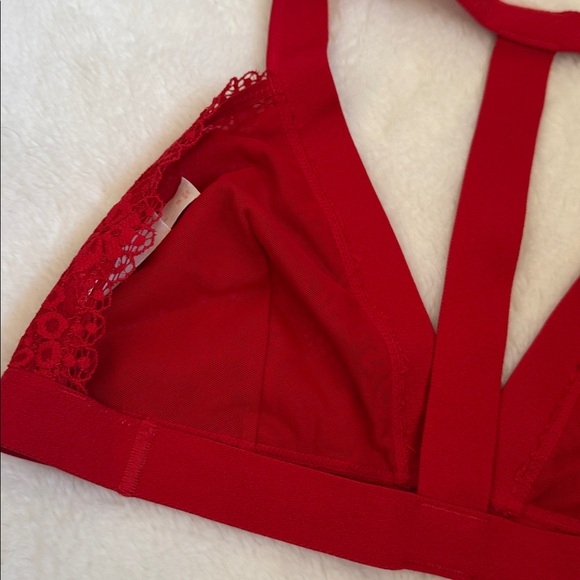 New Colsie Red Lace Bralette Size M - Picture 5 of 7